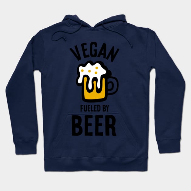 Vegan Fueled By Beer Hoodie by HamzaNabil